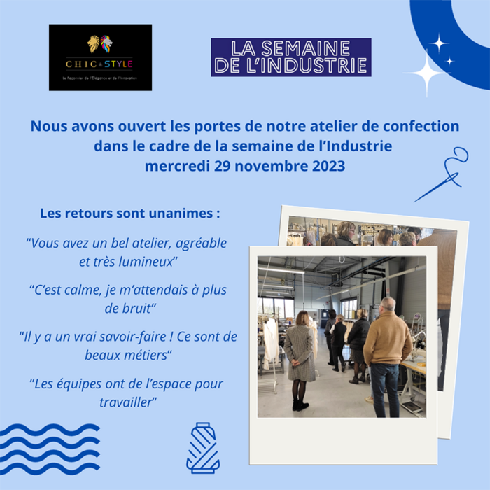 Chic et Style - Semaine de l'industrie - visites 2023